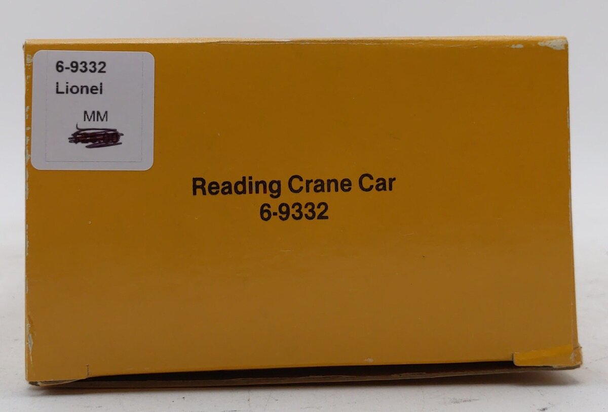 Lionel 6-9332 O Gauge Reading 8 Wheel Crane Car