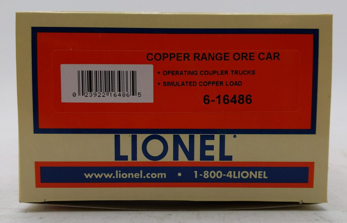Lionel 6-16486 O Copper Range Ore Car #2027