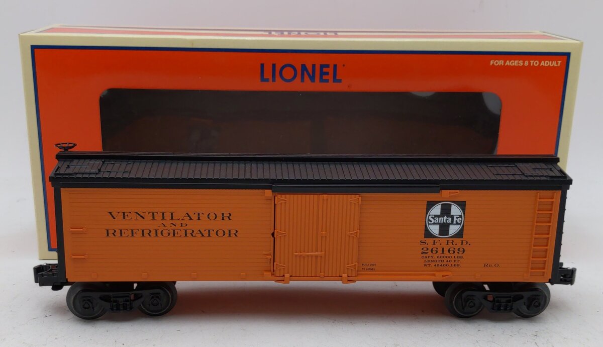 Lionel 6-26169 O Gauge Santa Fe Wood-Sided Reefer