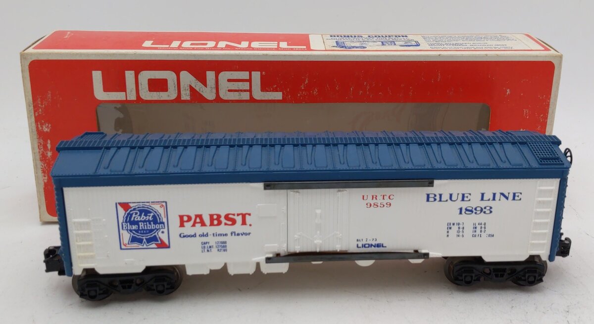 Lionel 6-9859 O Gauge Pabst Blue Ribbon Reefer #1893 LN/Box