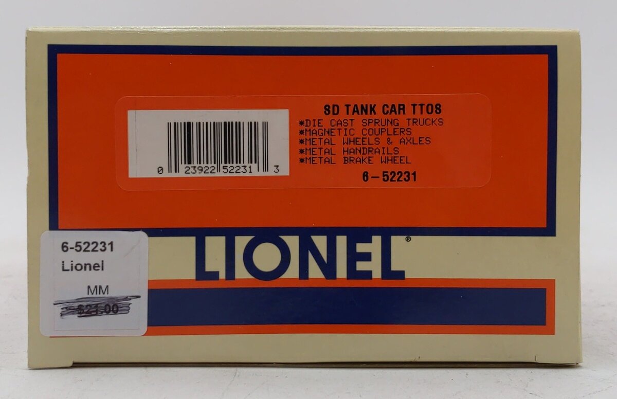 Lionel 6-52231 O Gauge TTOS 2001 British Columbia Tank Car NIB