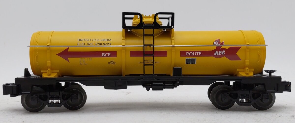 Lionel 6-52231 O Gauge TTOS 2001 British Columbia Tank Car NIB