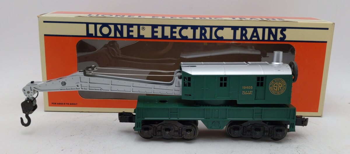 Lionel 6-19405 O Gauge Southern 6-Wheel Crane Car LN/Box