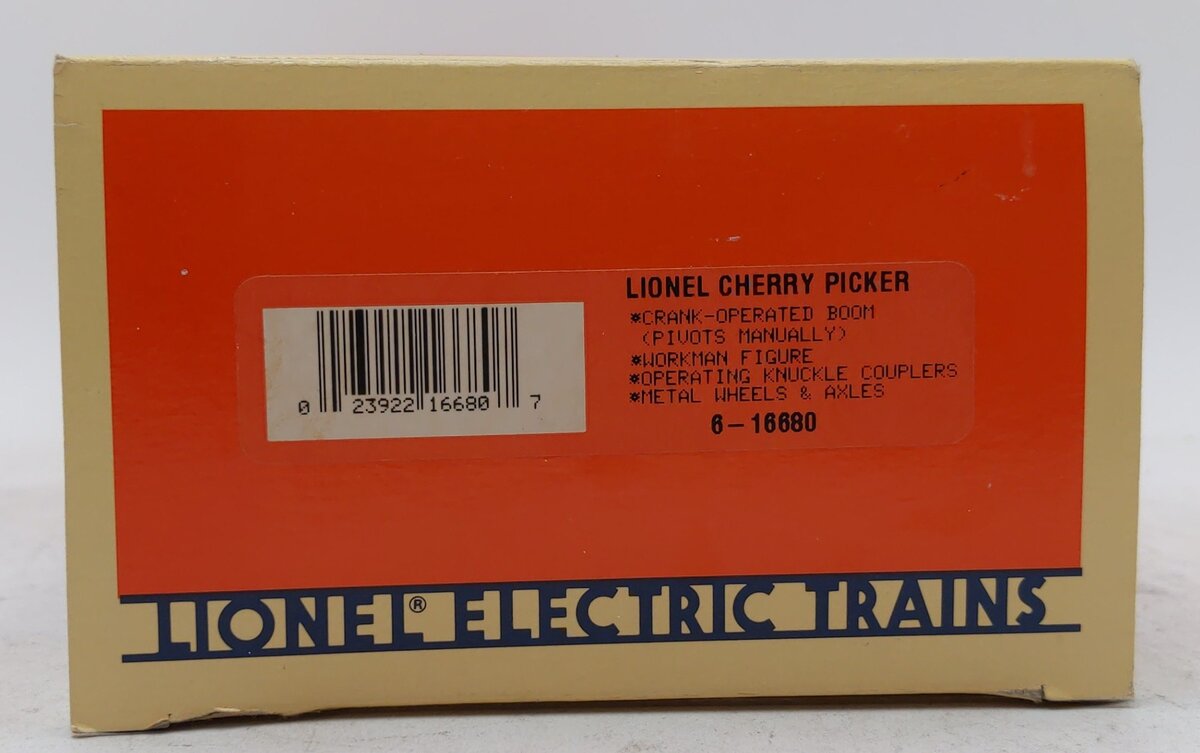 Lionel 6-16680 O Gauge Lionel Cherry Picker Car NIB