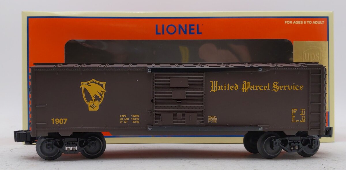 Lionel 6-25041 O Gauge UPS® Centennial Boxcar #1907 NIB