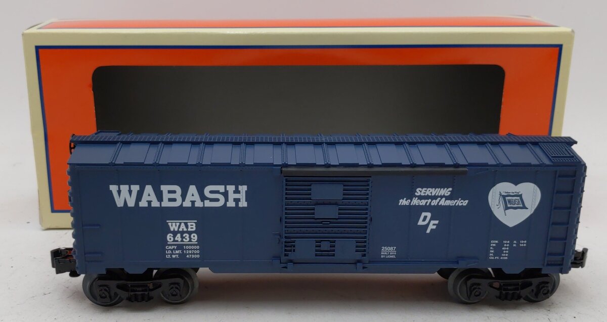 Lionel 6-25087 O Gauge Wabash Boxcar #6439