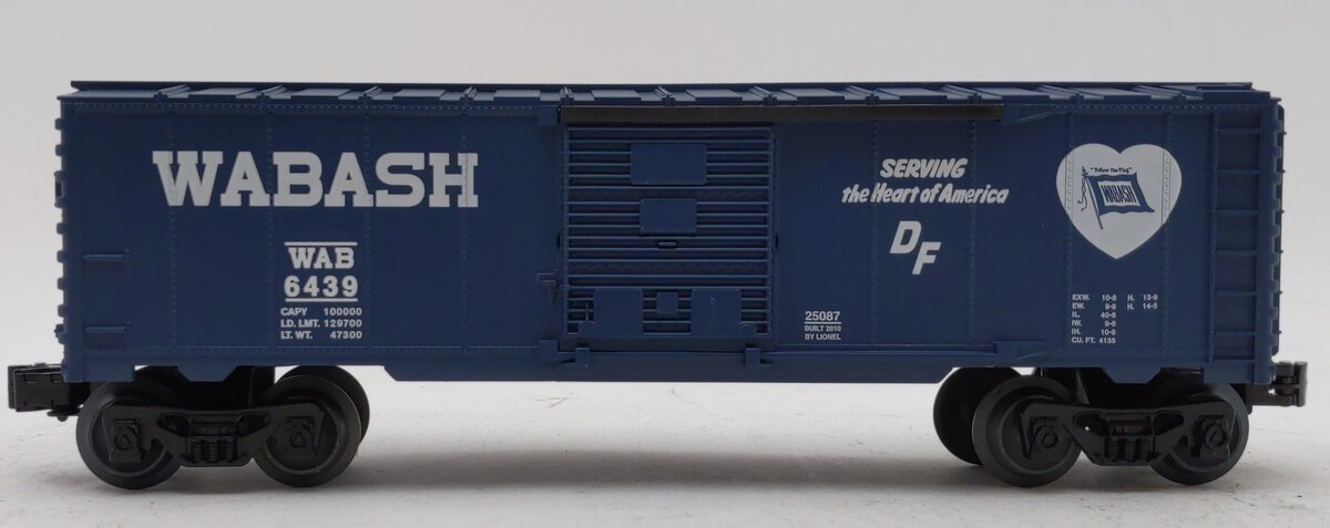 Lionel 6-25087 O Gauge Wabash Boxcar #6439