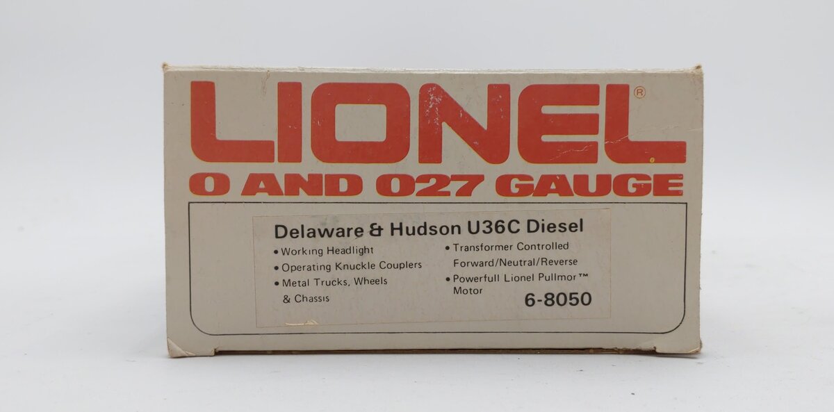 Lionel 6-8050 O Gauge Delaware & Hudson U36C Diesel Locomotive EX/Box