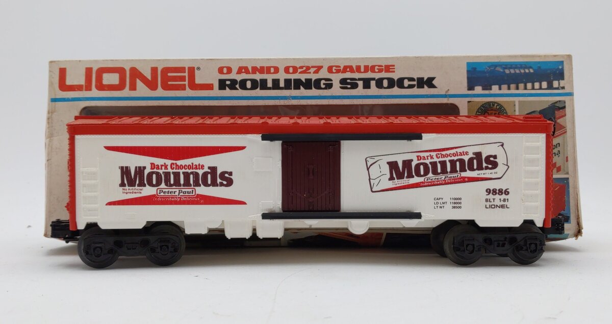 Lionel 6-9886 O Gauge Mounds Billboard Reefer Car LN/Box