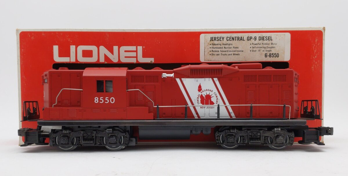 Lionel 6-8550 O Gauge Jersey Central GP-9 Diesel Locomotive #8550 NIB