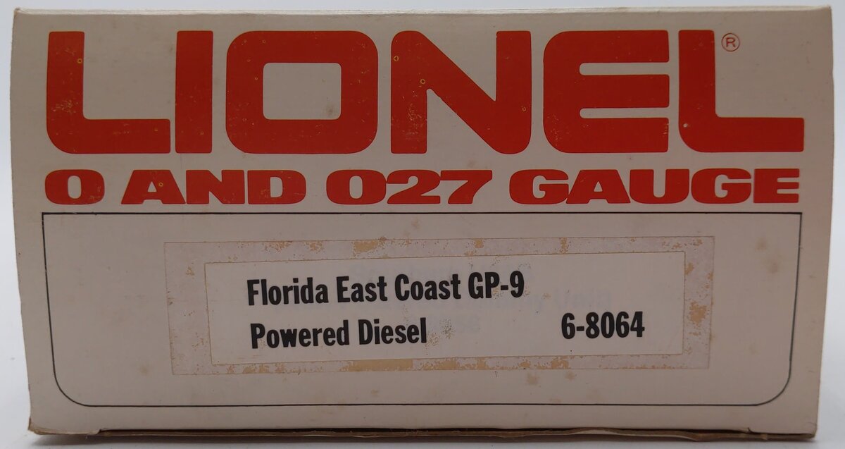Lionel 6-8064 O Gauge Florida East Coast GP-9 Diesel Locomotive #8064 EX/Box