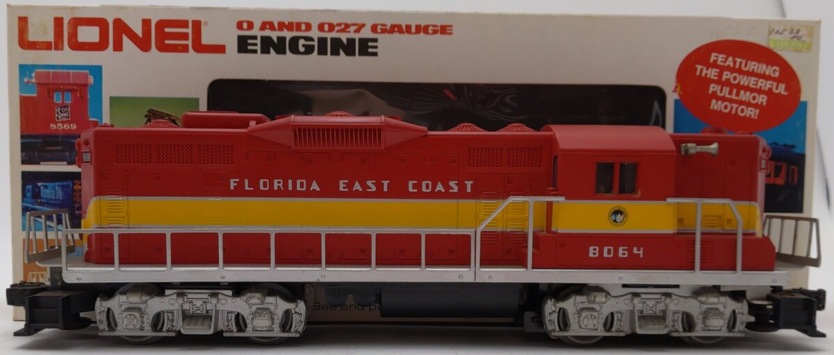 Lionel 6-8064 O Gauge Florida East Coast GP-9 Diesel Locomotive #8064 EX/Box