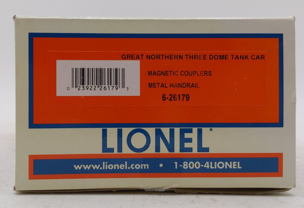 Lionel 6-26179 O Gauge Great Northern 3-Dome Tank Car #26719 EX/Box
