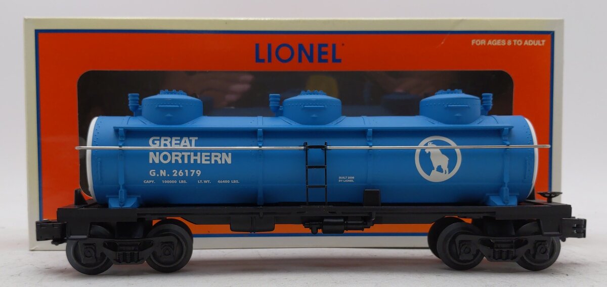 Lionel 6-26179 O Gauge Great Northern 3-Dome Tank Car #26719 EX/Box