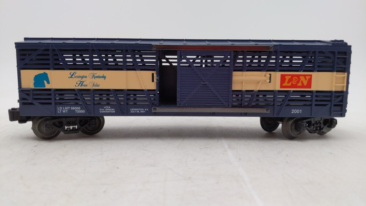 Lionel 6-52244 O Gauge L&N Lexington Kentucky Horse Sales Cattle Car #2001 LN/Box