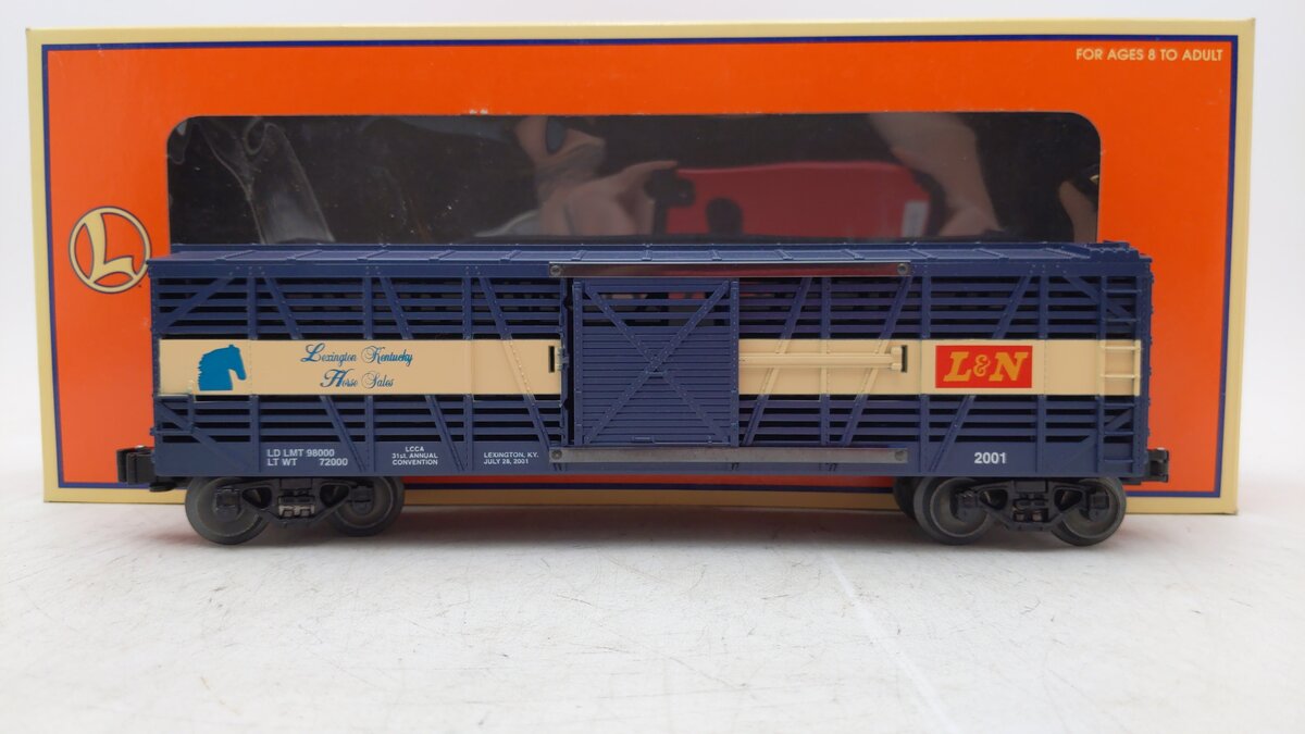 Lionel 6-52244 O Gauge L&N Lexington Kentucky Horse Sales Cattle Car #2001 LN/Box