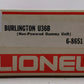 Lionel 6-8651 O Burlington Northern U36B Dummy Diesel Locomotive NIB