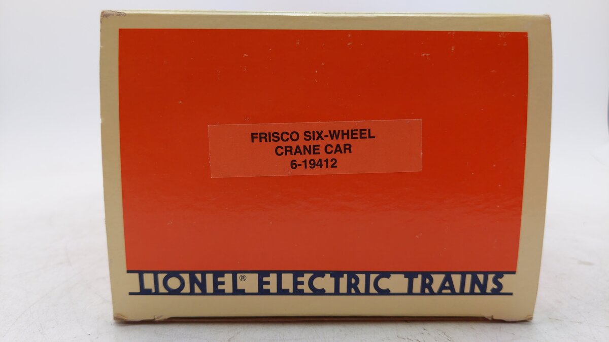 Lionel 6-19412 Frisco 6-wheel Operating Crane Car NIB