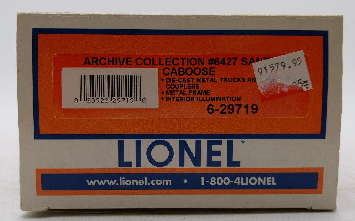Lionel 6-29719 O Gauge AT&SF Tuscan Porthole Lighted Caboose #6427