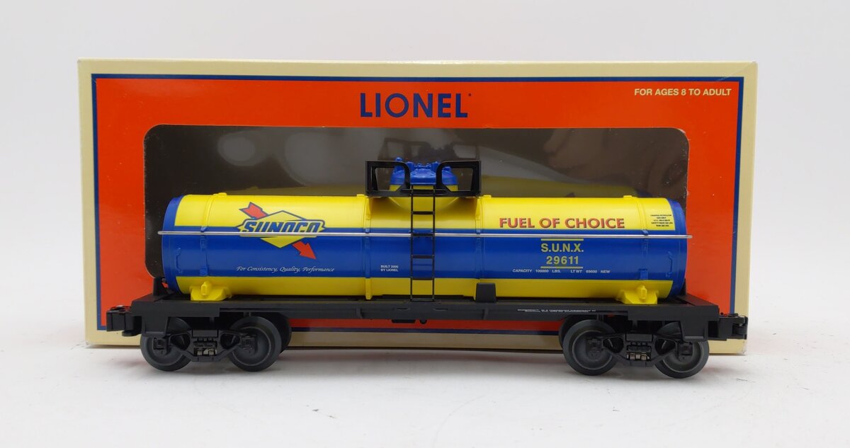 Lionel 6-29611 O Gauge Sunoco Single-Dome Tank Car