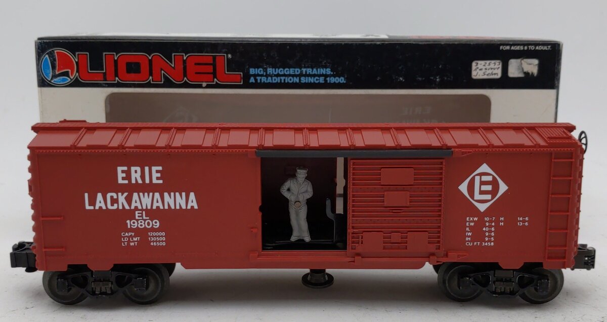 Lionel 6-19809 O Gauge Erie Lackawanna Operating Boxcar LN/Box
