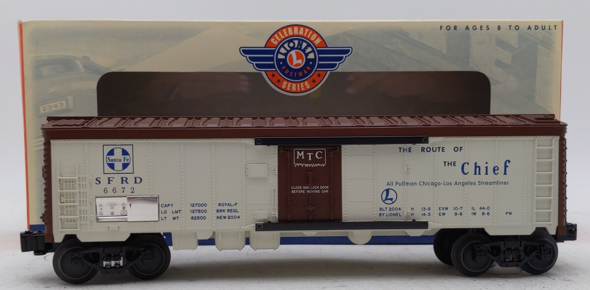 Lionel 6-19564 O Gauge Atchison Topeka Santa Fe Reefer #6672 LN/Box