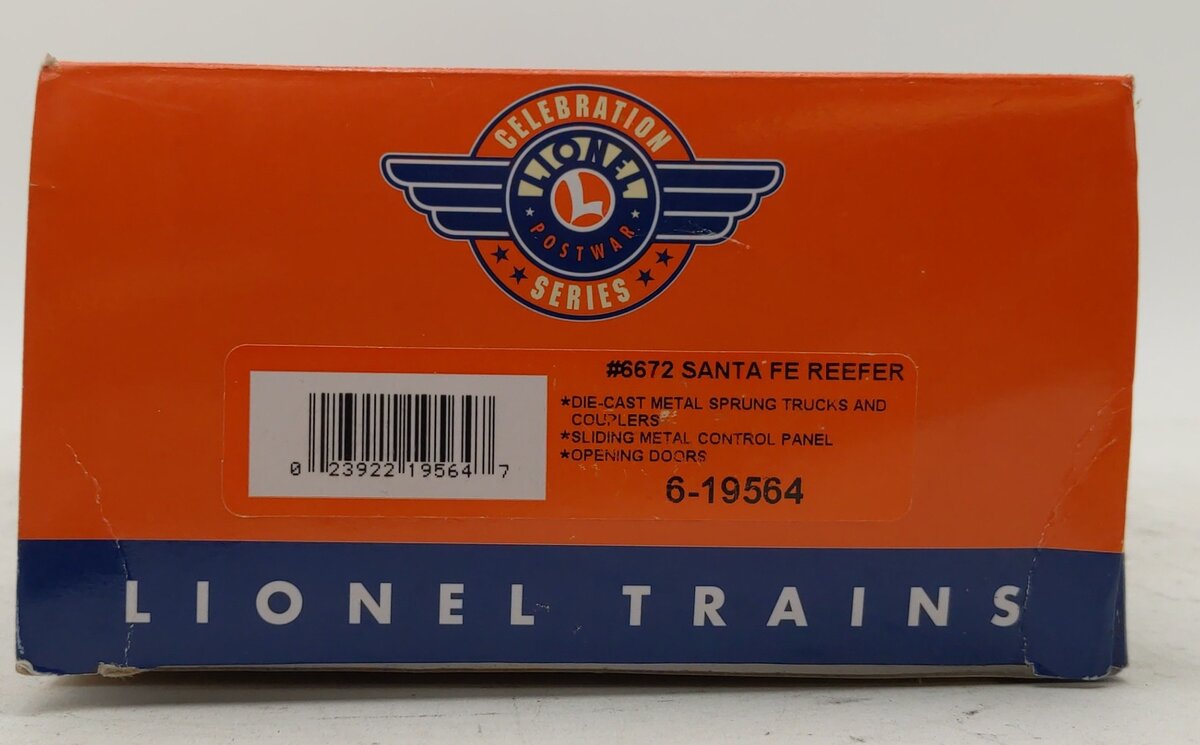 Lionel 6-19564 O Gauge Atchison Topeka Santa Fe Reefer #6672 LN/Box