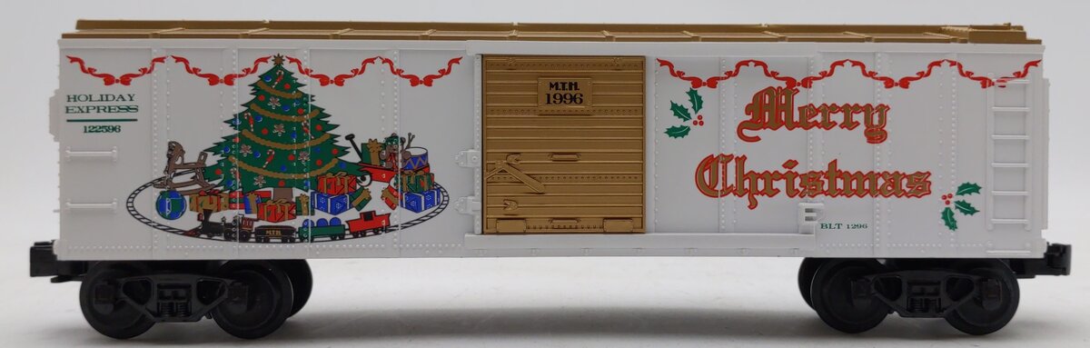 MTH 30-7410 O Gauge 1996 MTH Semi-Scale Boxcar Christmas Car #122596 LN/Box