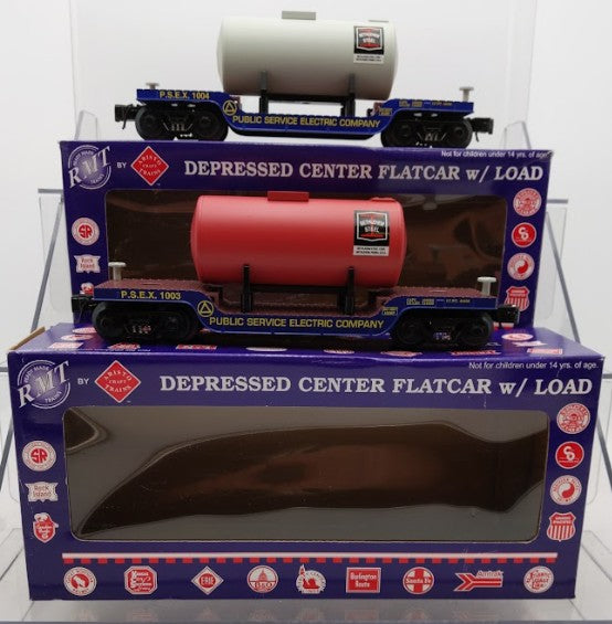 RMT 96508 O Gauge NJ Public Service Depressed Flatcar 2 Pack