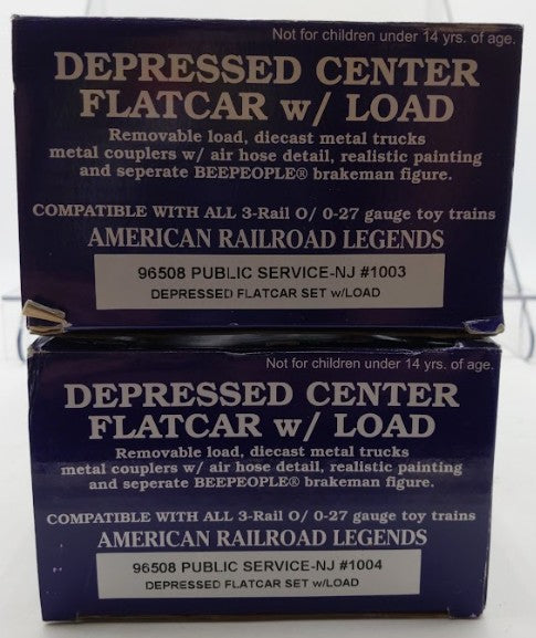 RMT 96508 O Gauge NJ Public Service Depressed Flatcar 2 Pack