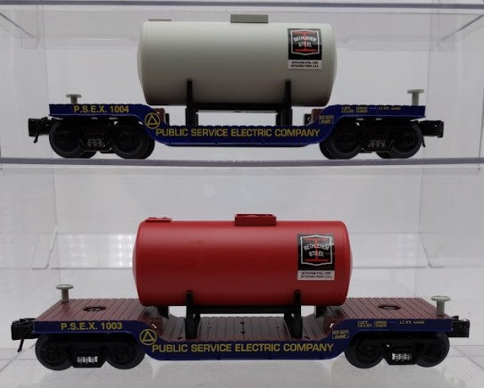 RMT 96508 O Gauge NJ Public Service Depressed Flatcar 2 Pack