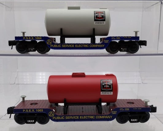 RMT 96508 O Gauge NJ Public Service Depressed Flatcar 2 Pack
