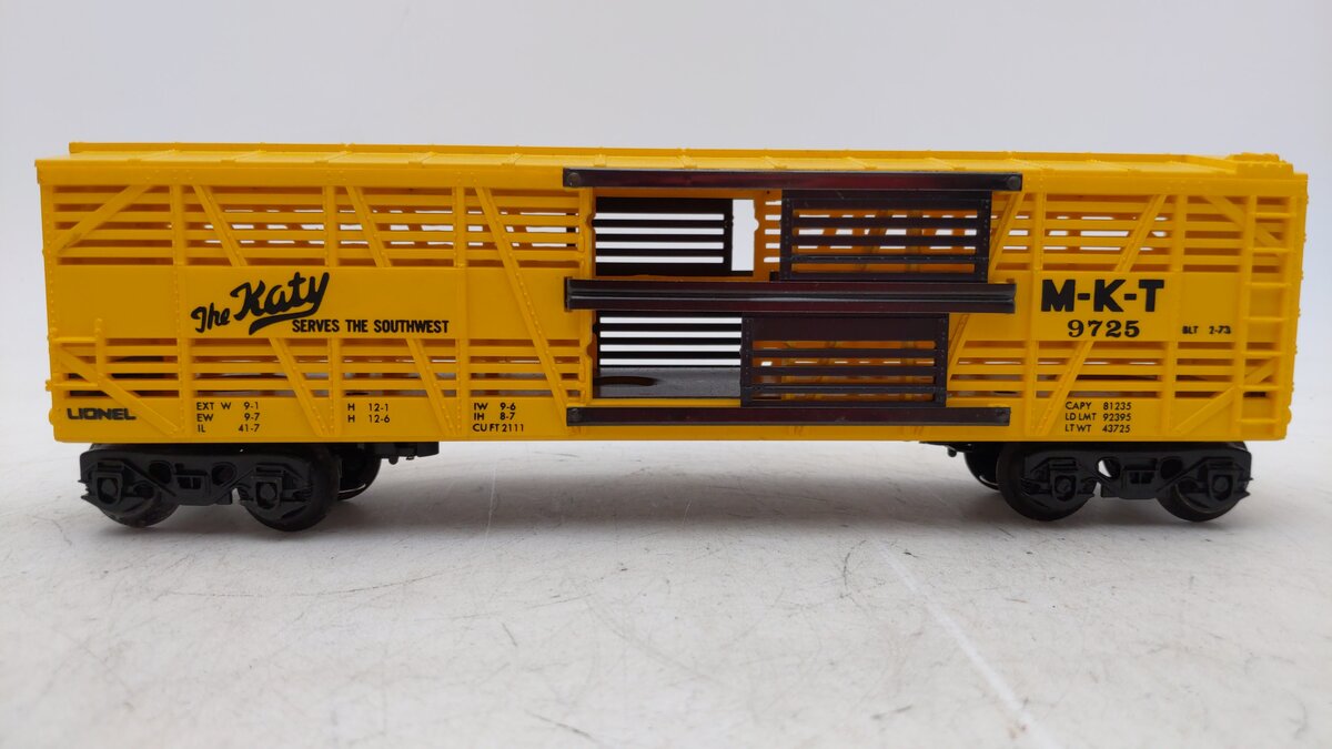 Lionel 6-9725 O Gauge Missouri Kansas Texas Bi-Level Stock Car LN/Box