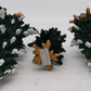 Dept 56 Village Accessories Winter Pine Trees With Pine Cones (Set Of 3) EX/Box