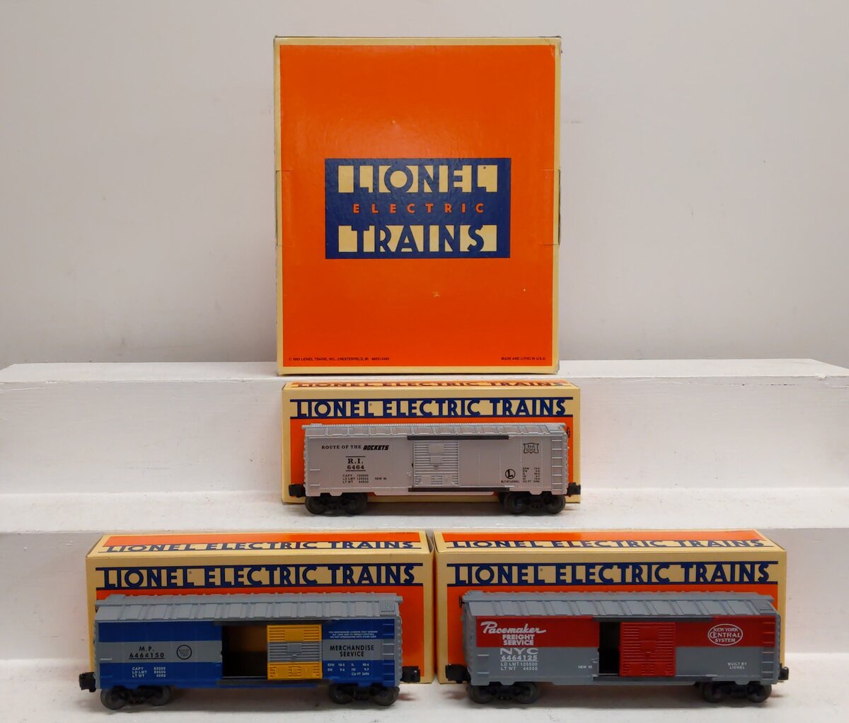Lionel 6-19266 O Gauge 6464 Series III Boxcars (Set of 3) LN/Box