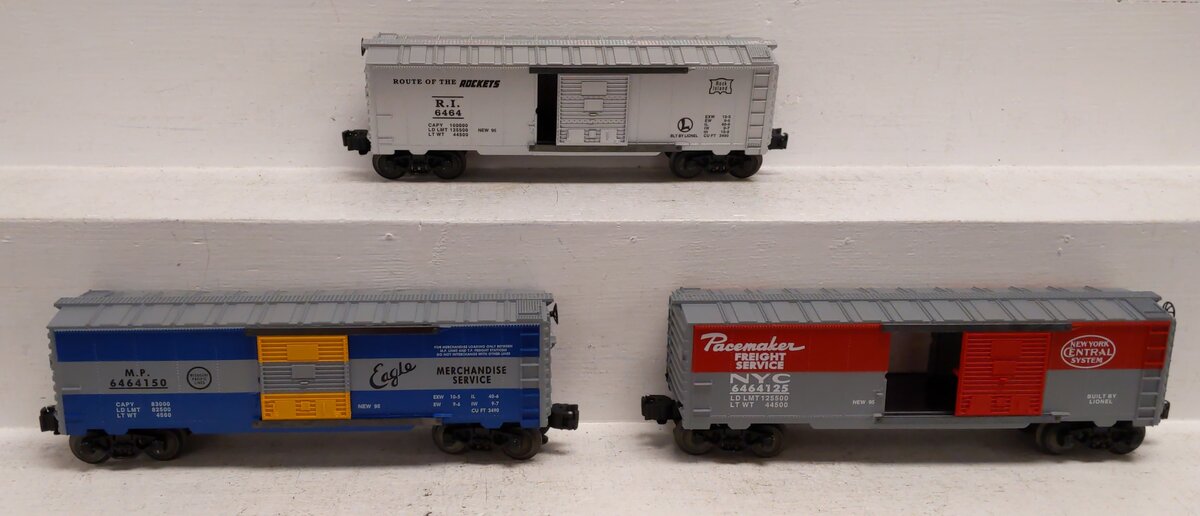 Lionel 6-19266 O Gauge 6464 Series III Boxcars (Set of 3) LN/Box