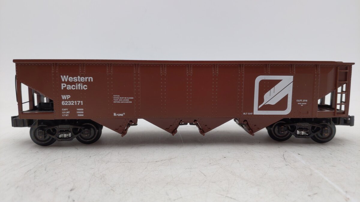 K-Line K623-2171 O Gauge Western Pacific Die-Cast 4-Bay Hopper Car #6232171 LN/Box