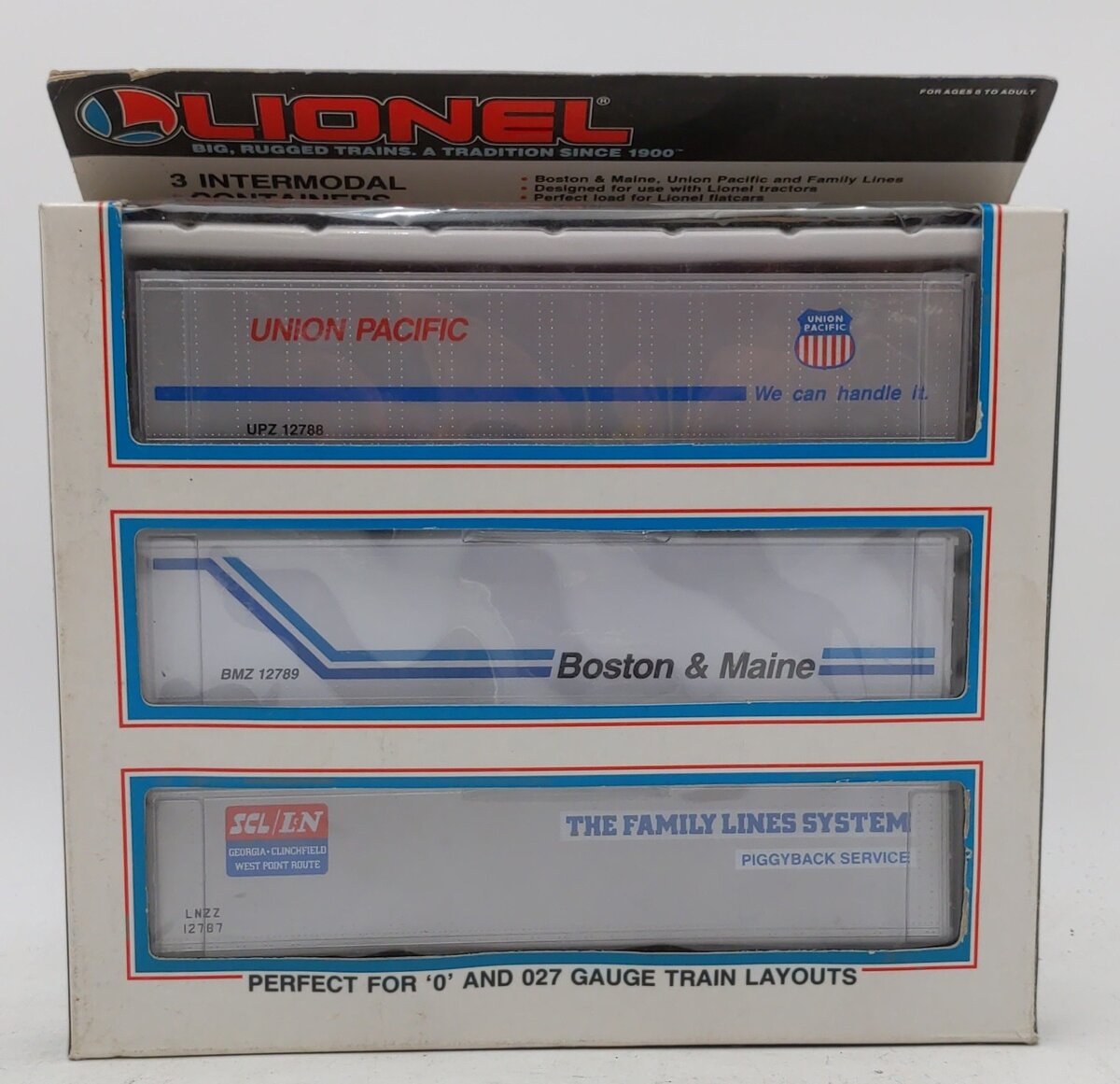 Lionel 6-12784 O Gauge Intermodal Containers 3-Pack NIB