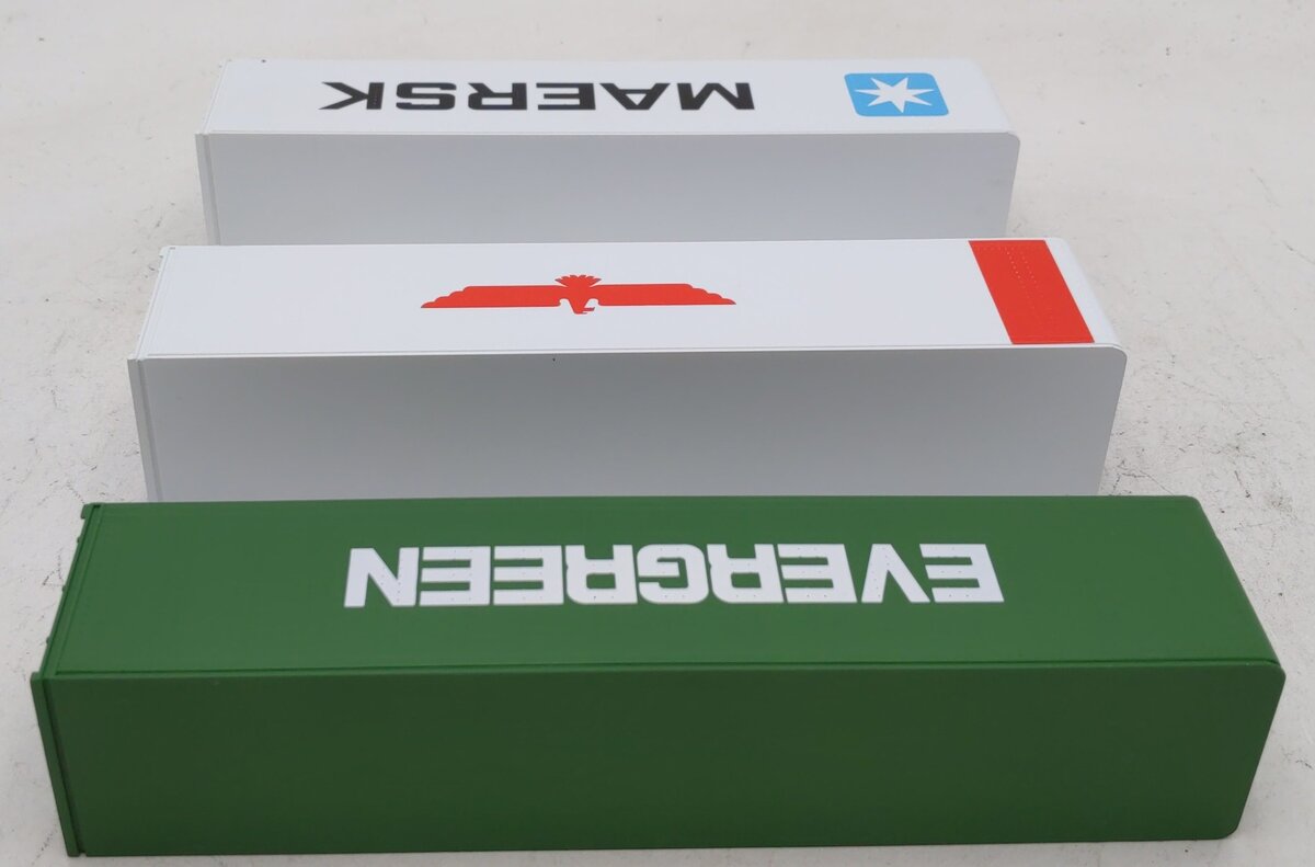 Lionel 6-12805 O and 027 Evergreen/Maersk/APL Intermodal Containers (Set of 3) LN/Box
