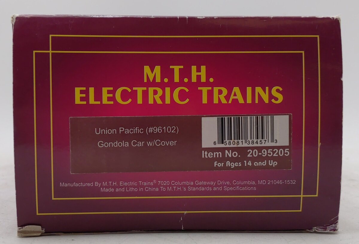 MTH 2095205 O Union Pacific Premier Gondola Car with Cover