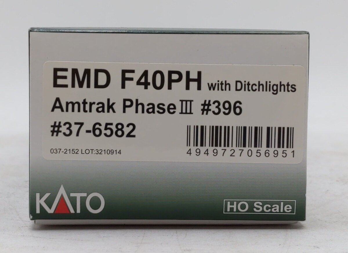 Kato 37-6582 HO Scale Amtrak F40PH Diesel Locomotive #396