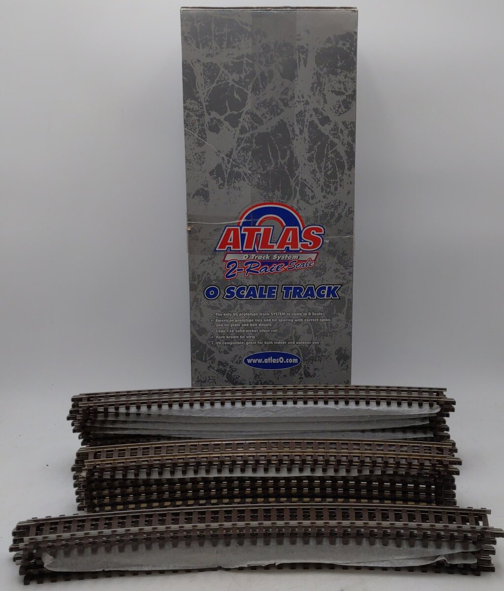 Atlas 7011 O Gauge 40.5" Radius Full Curve W/Brown Ties Track (2-Rail) 24 Pieces LN/Box