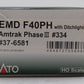 Kato 37-6581 HO Amtrak F40PH Phase III Diesel Locomotive #334