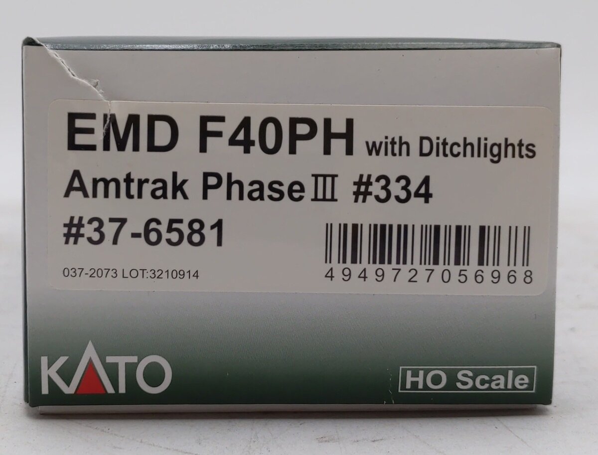 Kato 37-6581 HO Amtrak F40PH Phase III Diesel Locomotive #334