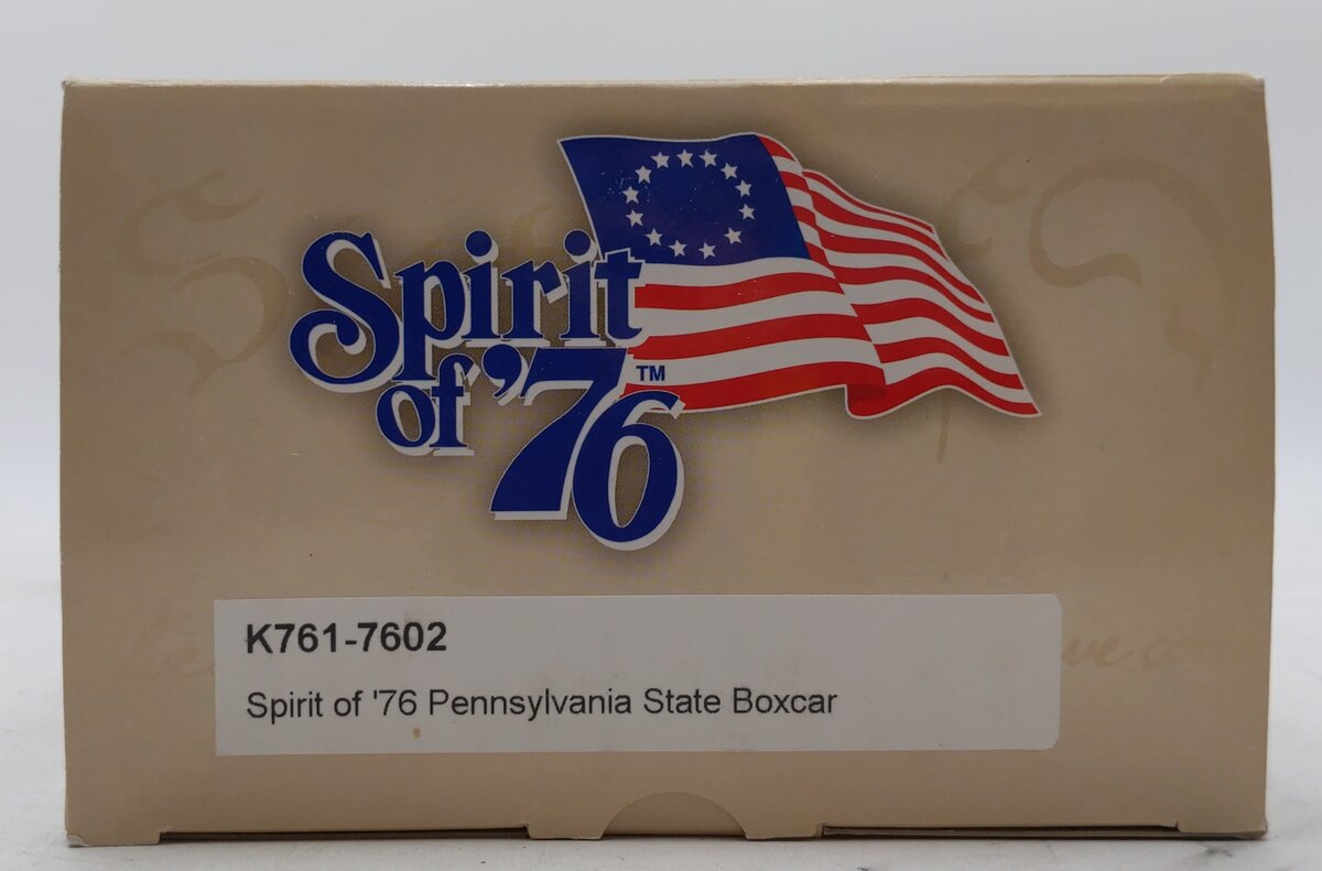 K-Line K761-7602 O Spirit Of 76 Pennsylvania State Boxcar LN/Box