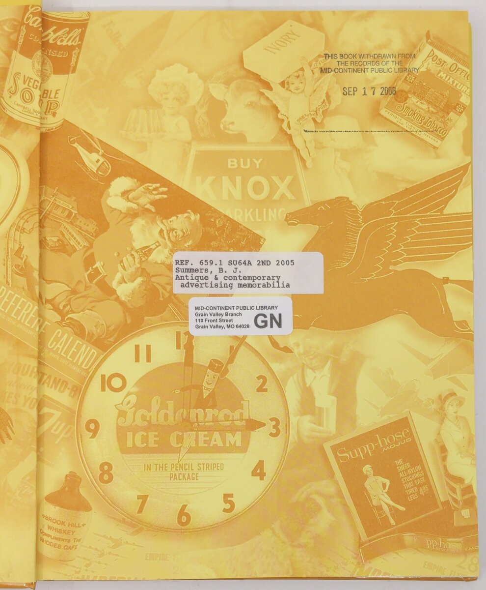 Antique & Contemporary Advertising Memorabilia, Identification & Value Guide, 2 EX