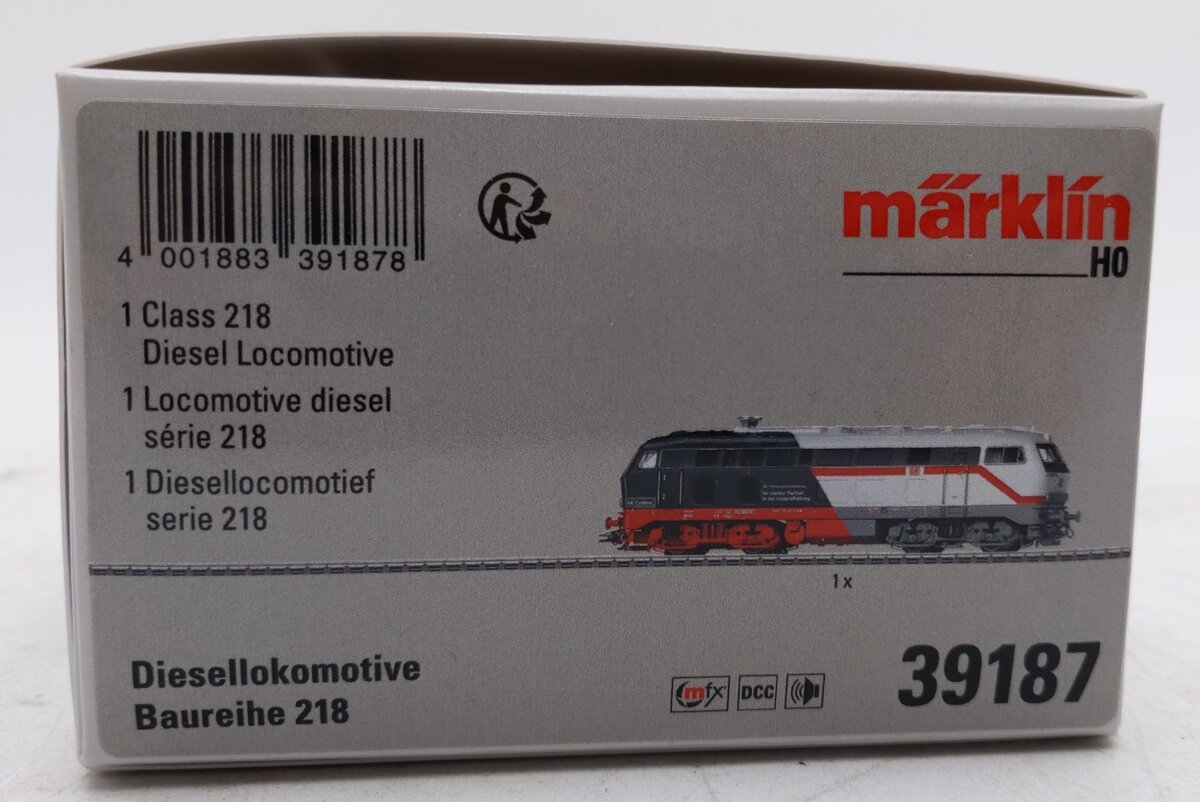 Marklin 39187 HO German Railroad Inc. Class 218 Diesel Locomotive Sound/DCC