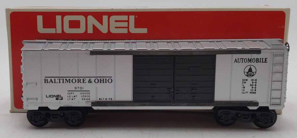 Lionel 6-9701 O Gauge Baltimore & Ohio Double Door Automobile Boxcar