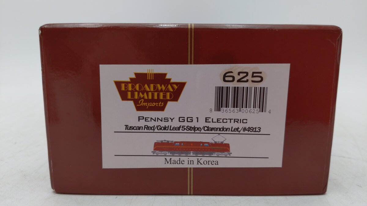 Broadway Limited 625 HO PRR Paragon™ Series GG-1 Electric Locomotive #4913 w/DCC EX/Box