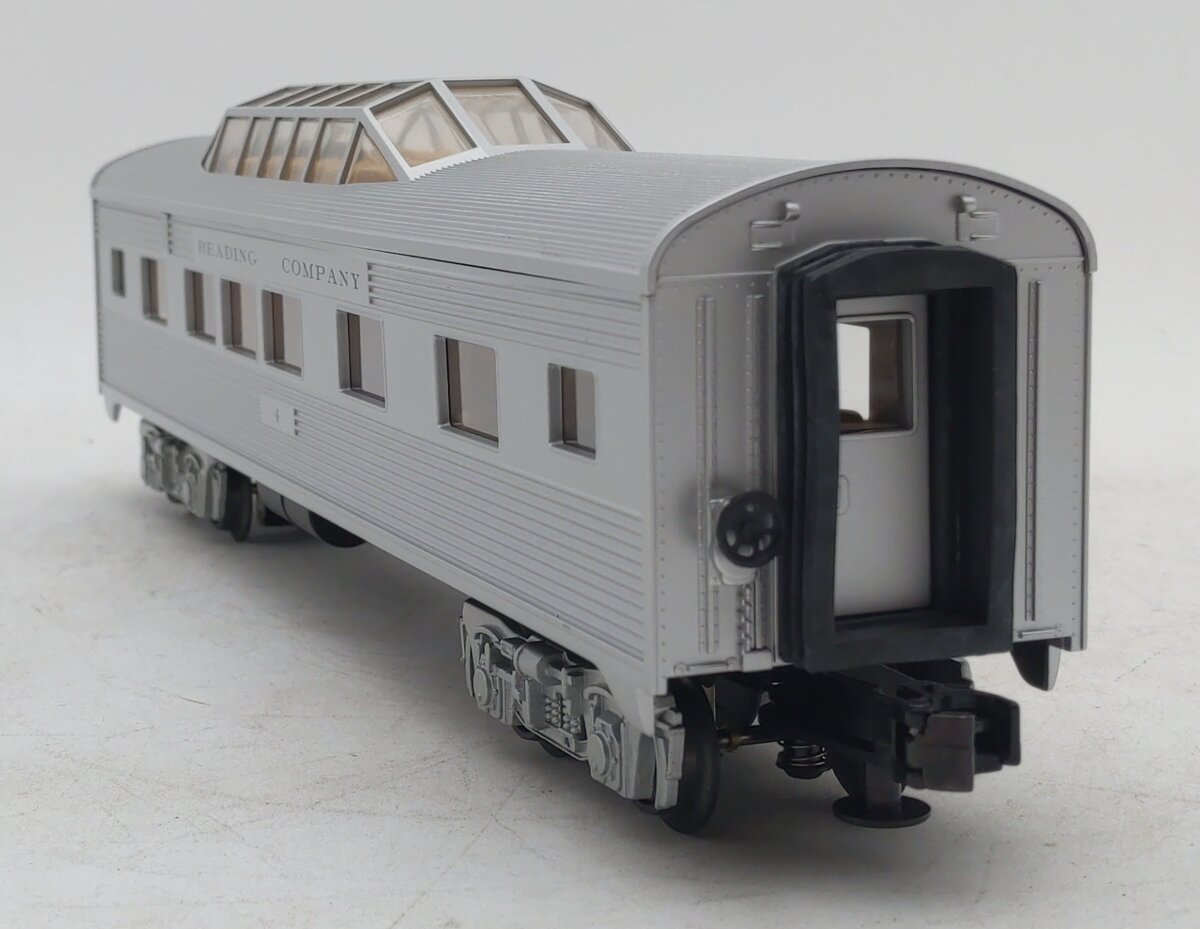 MTH 30-6133D O Gauge Reading Streamlined Vista Dome Passenger Car #4 LN